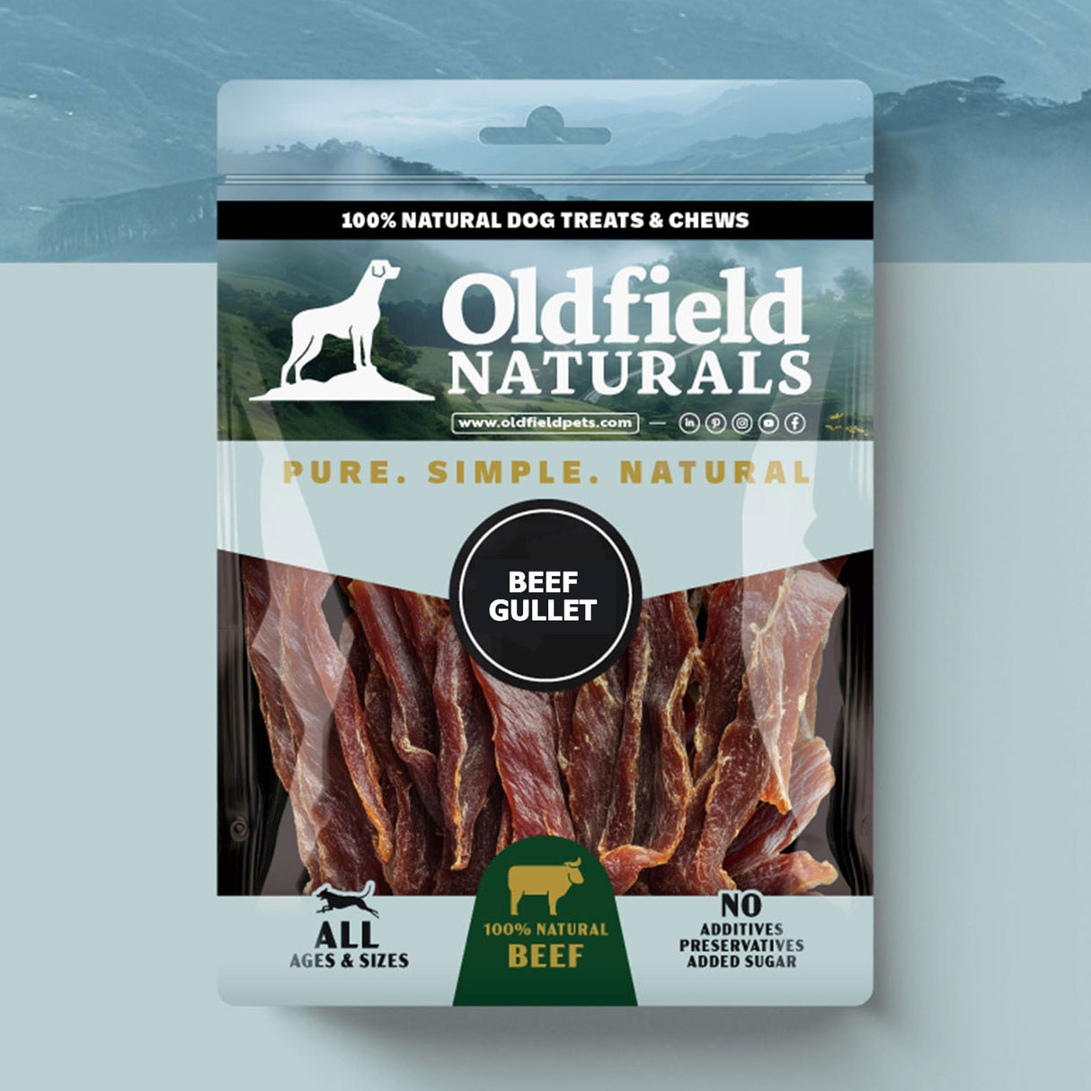 Oldfield Naturals Beef Gullet – Pure, Simple, Natural Dog Treats