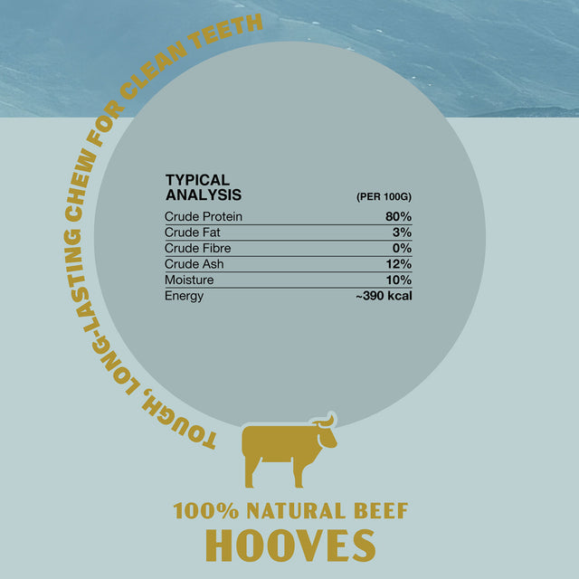 Oldfield Naturals Beef Hooves Nutritional Information – 80% Protein Long-Lasting Natural Dog Chew