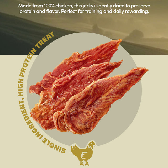 Chicken Jerky Dog Treats by Oldfield Naturals – Single Ingredient, High-Protein Reward for Training