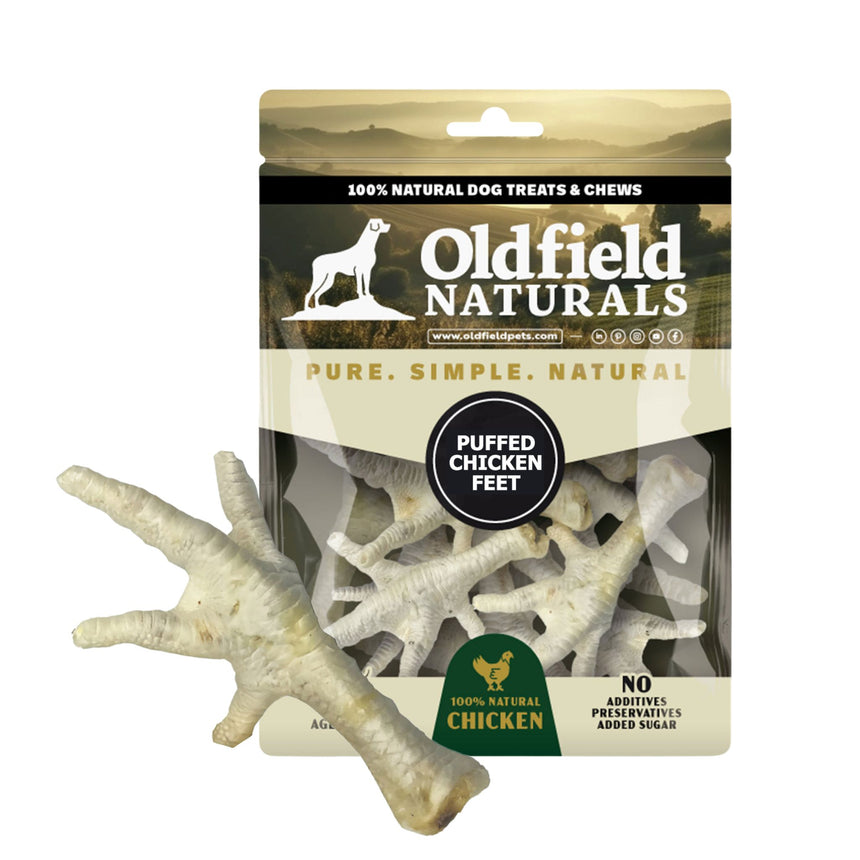 Puffed Chicken Feet - Dog Treats