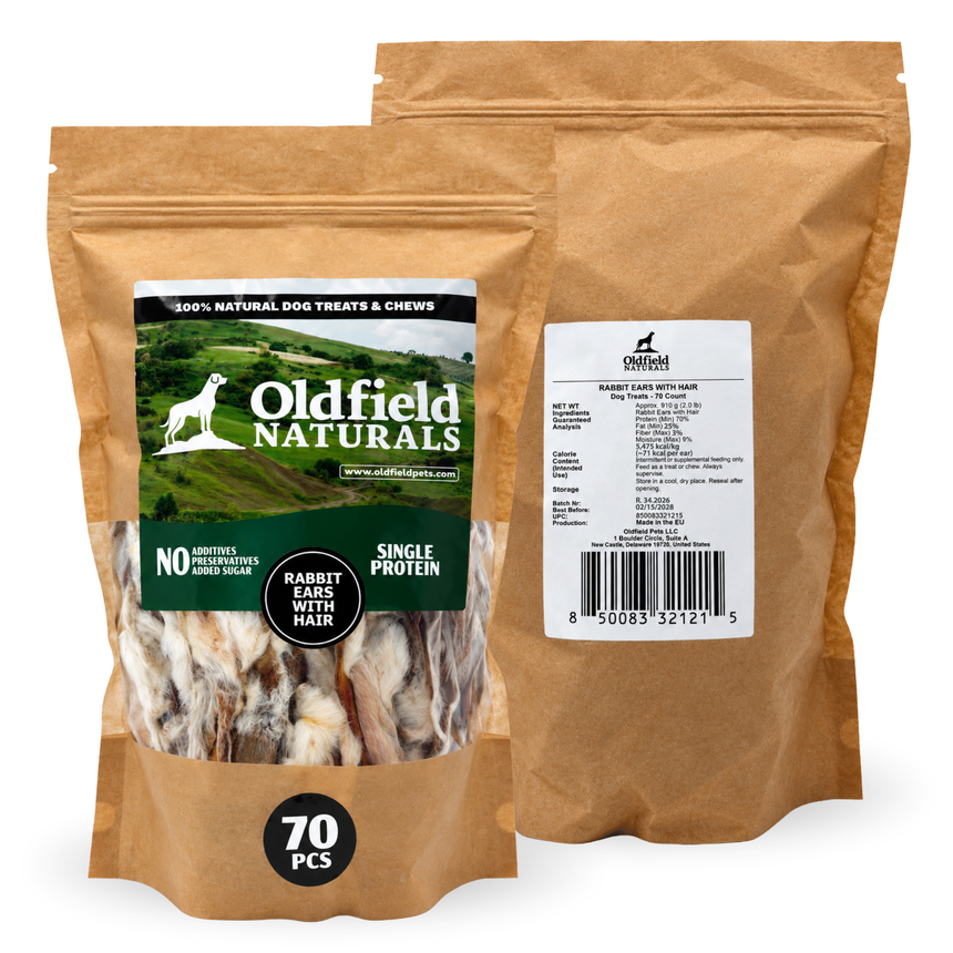 Rabbit Ears with Hair - Dog Treats
