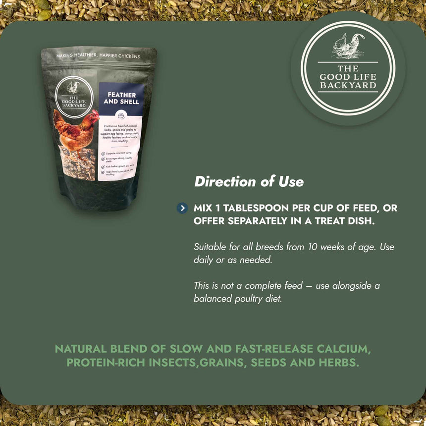 Feather and Shell - Natural Supplement for Eggshells & Molt Recovery