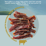 Oldfield Naturals Beef Gullet Strips – Natural Beef Chew with Dental Health Benefits for Dogs