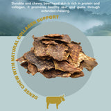 Oldfield Naturals Beef Head Skin Strips – Dense Natural Collagen Dog Chew Promoting Healthy Skin and Gum