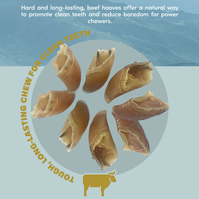 Oldfield Naturals Beef Hooves – Natural Long-Lasting Dog Chews for Clean Teeth and Heavy Chewers