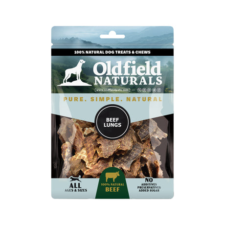 Oldfield Naturals Beef Lungs – 100% Natural High-Protein Dog Treats for Training and Rewards