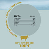 Oldfield Naturals Beef Tripe Nutritional Analysis – 70% Protein, 8% Fat, 395 kcal Natural Dog Chew