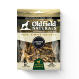 Oldfield Naturals Chicken Feet Dog Treat Packaging – 100% Natural Air-Dried Chicken Chews for Joint Health