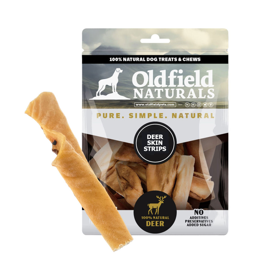 Deer Skin Strips & Plates - Dog Treats