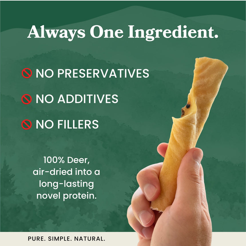 Deer Skin Strips & Plates - Dog Treats