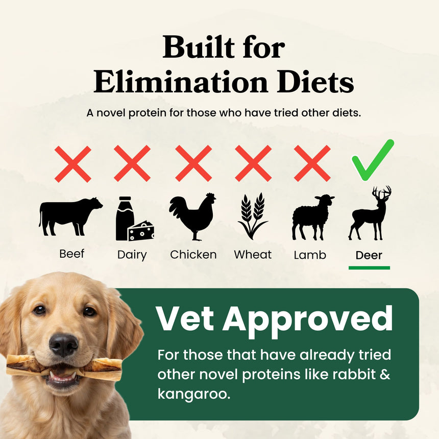 Deer Skin Strips & Plates - Dog Treats