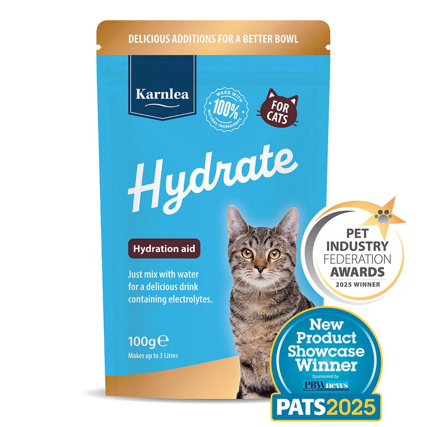 Front side of cat hydration aid supplement powder