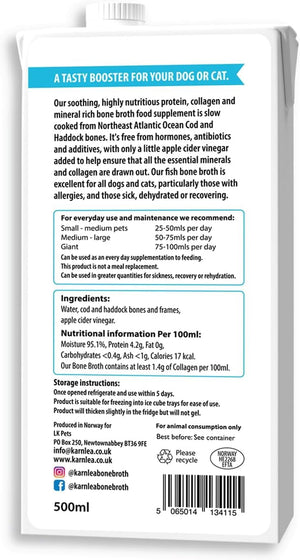 Fish Bone Broth for Dogs & Cats (16.9 fl oz / 500 ml)