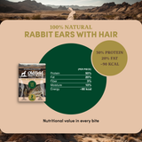 Rabbit Ears with Hair - Dog Treats (4 lb 6 oz)