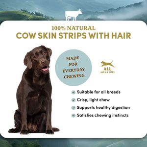Beef Skin Strips with Hair - Dog Treats