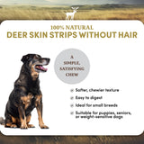 Deer Skin Strips Dog Treats