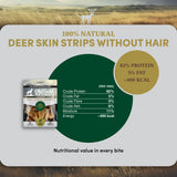 Deer Skin Strips Dog Treats