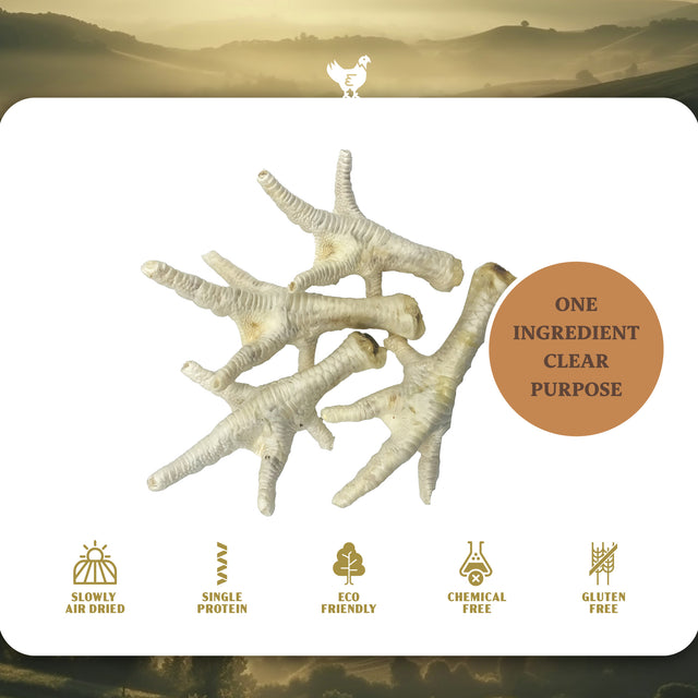 Puffed Chicken Feet Dog Treats