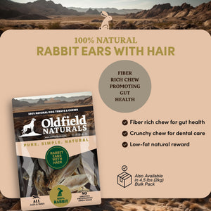 Rabbit Ears with Hair - Dog Treats