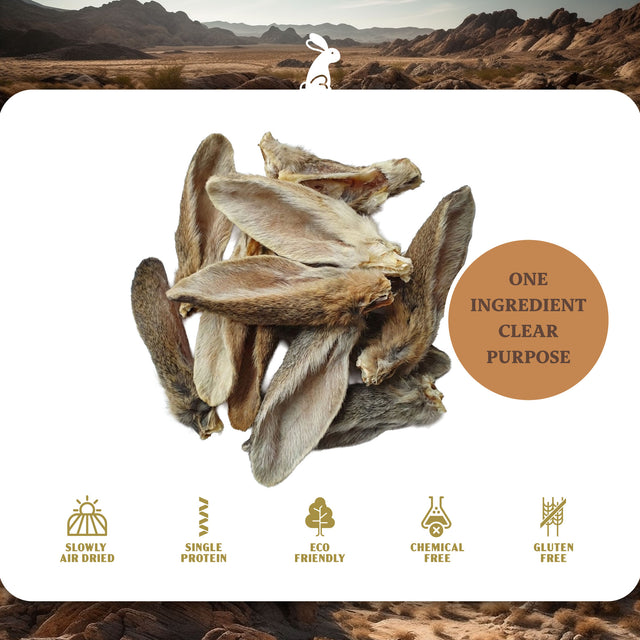 Rabbit Ears with Hair Dog Treats - 4.5lb Bulk Bag