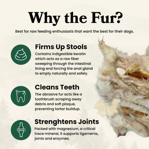 Rabbit Skin with Hair - Dog Treats