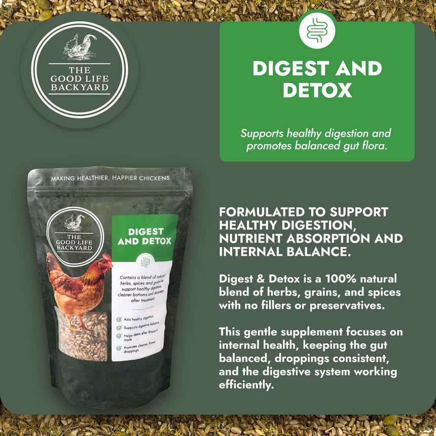 Digest & Detox - Natural Chicken Supplement for Digestion & Droppings
