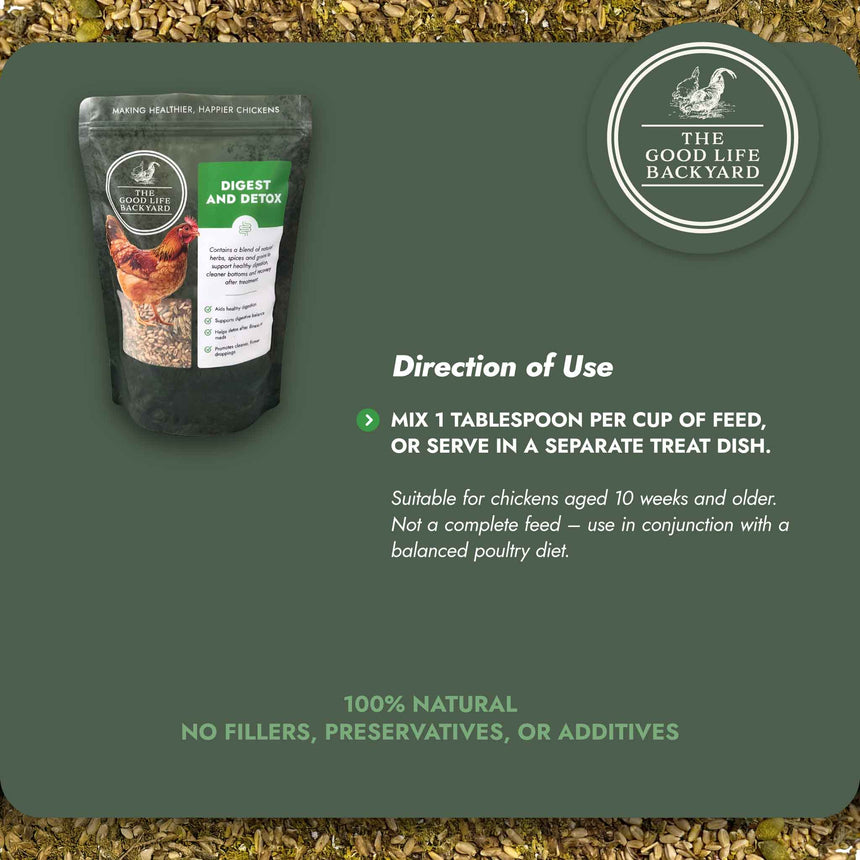 Digest & Detox - Natural Chicken Supplement for Digestion & Droppings