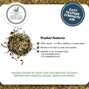 Feather and Shell - Natural Supplement for Eggshells & Molt Recovery