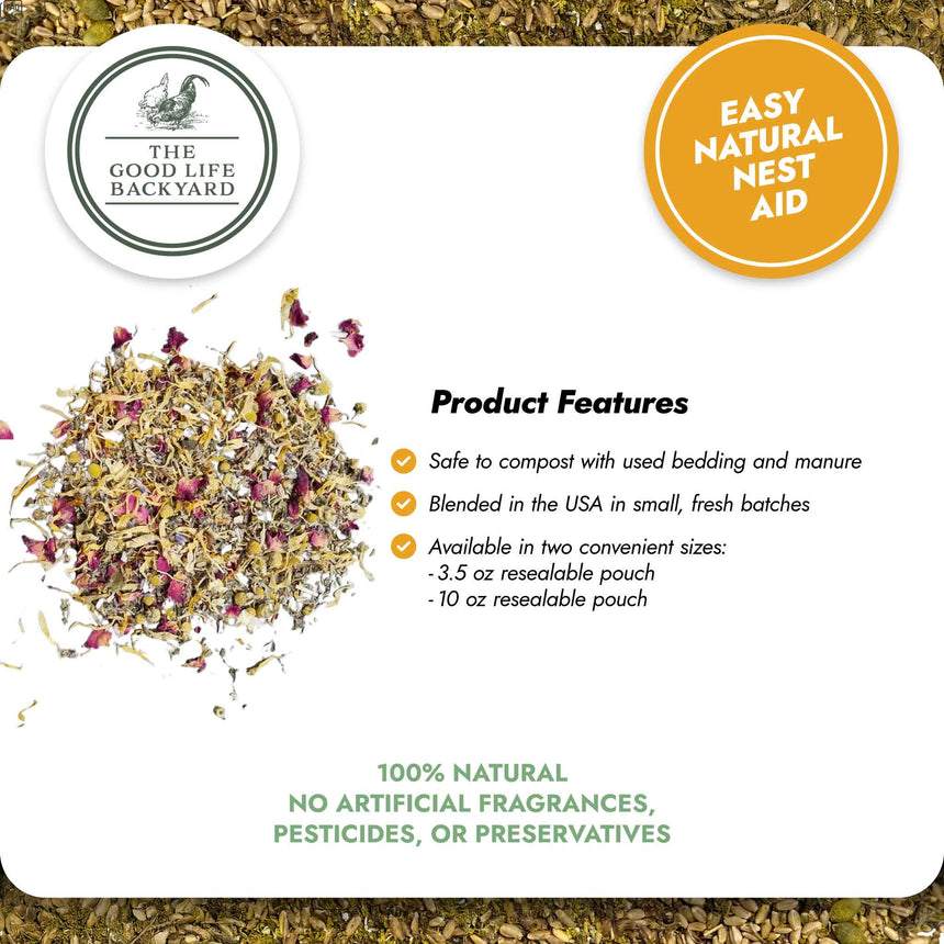 Natural Nest Herbs - Natural Coop Freshener for Chickens