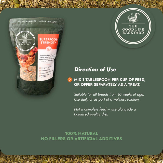 Superfood Strength - Natural Chicken Supplement for Daily Flock Wellness